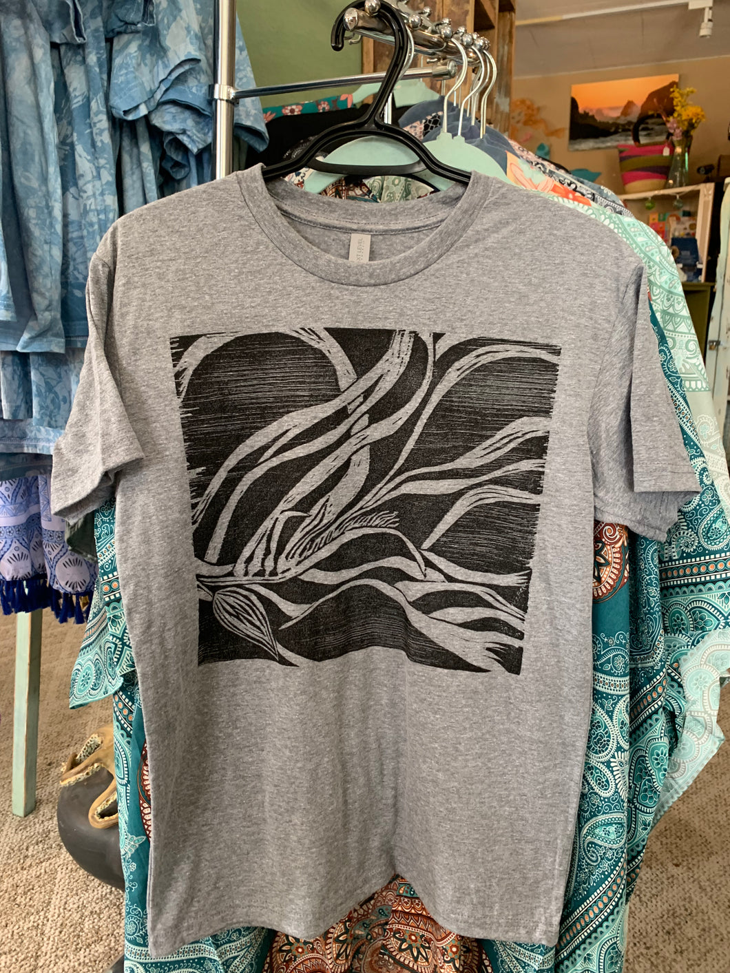 BLOCK PRINT KELP UNISEX TEE