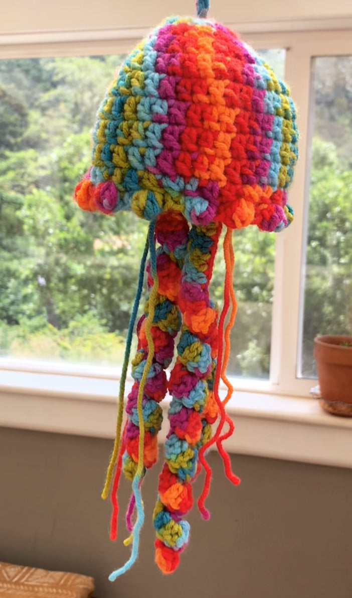 RAINBOW CROCHET JELLYFISH