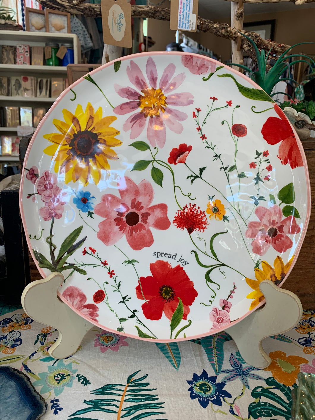 LARGE FLORAL PLATTER