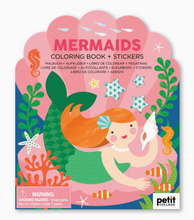 Load image into Gallery viewer, MERMAIDS COLORING BOOK AND STICKERS
