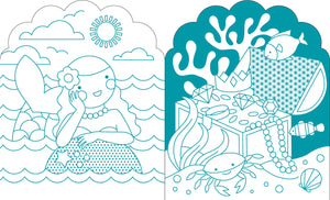 MERMAIDS COLORING BOOK AND STICKERS